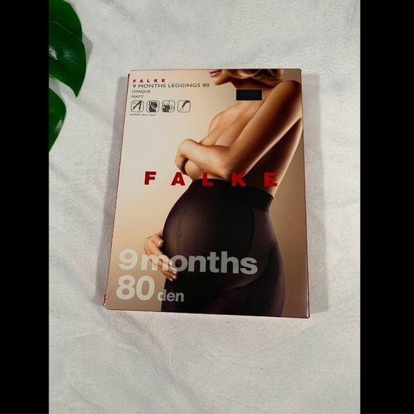 NIB $104 Falke 9 Months 80 Den Maternity Tights in Marine [SZ‎ Medium ] - Picture 2 of 8